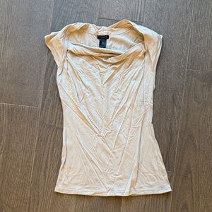 Ann Taylor Cream Cowl Neck Blouse